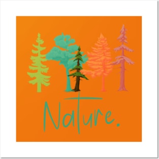 NORDIC SCANDINAVIAN NATURE COLORFUL FOREST AUTUMN TREES Posters and Art